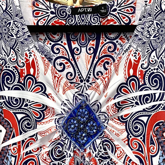 Apt. 9 Sleeveless Boho Paisley Floral Sublimation Dress - Picture 4 of 9